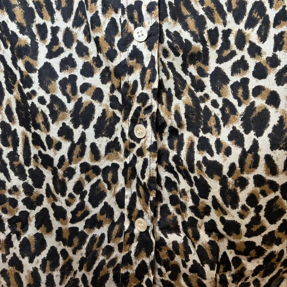 J.Crew The Perfect Shirt - Animal Print Button-up Leopard Shirt Fit in Size 4 - Picture 3 of 9